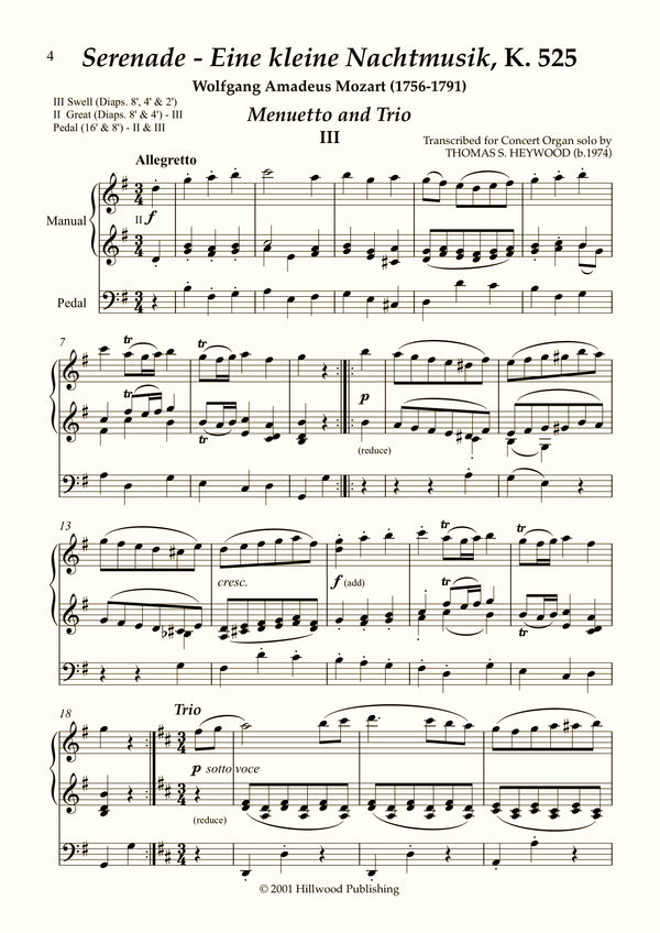 Mozart/Heywood - Menuetto from Eine kleine Nachtmusik, K. 525