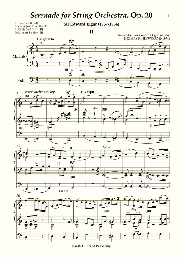 Elgar/Heywood Larghetto from Serenade for String Orchestra, Op. 20